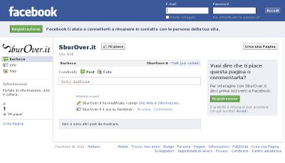 Facebook - SburOver fans page
