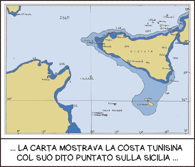 Carta nautica del canale di Sicilia Carta nautica del canale di Sicilia