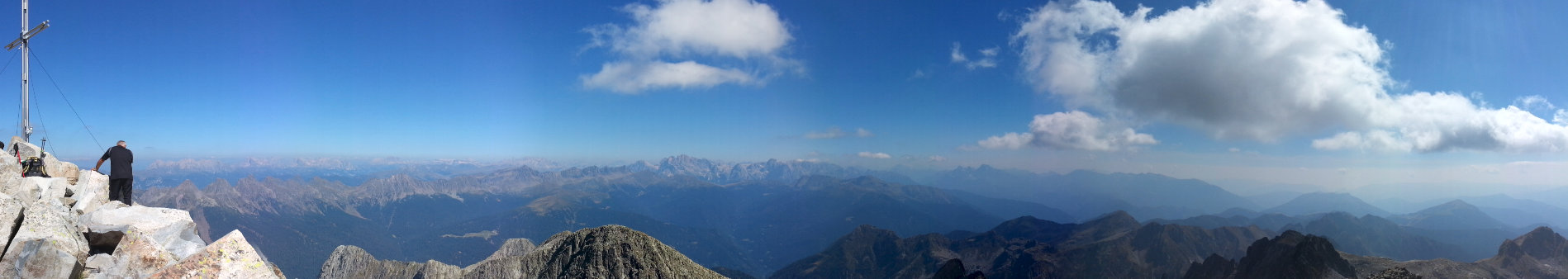 Panorama girasoli in collina